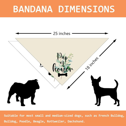 Hundebryllupsbandana til små mellemstore hunde 1