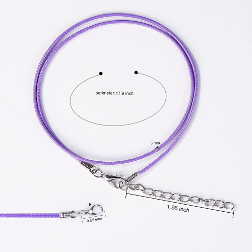 Cordon ciré pour collier avec fermoir (100 pièces) 1