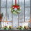 Mini grønn buksbomlysring 7,5 cm søyleholder 8
