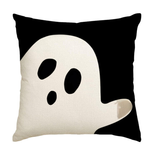 Capas de almofada de Halloween com estampa de esqueleto, 45x45 cm (18x18 polegadas) 1