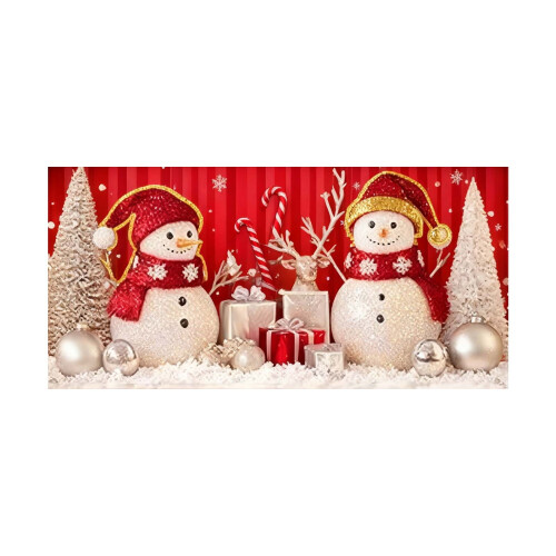 Capa de porta de garagem natalina com desenho de boneco de neve, 82x188 polegadas 1
