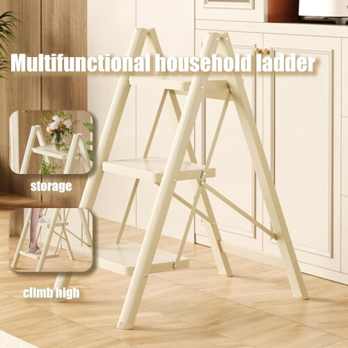 Πτυσσόμενη σκάλα αλουμινίου με αντιολισθητικό πεντάλ 2 σκαλοπατιών 2
