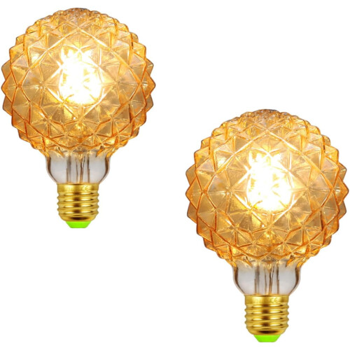 Λάμπα Edison Retro με ανανά 4W2700K E26 σε κεχριμπαρένιο γυάλινο κουτί 1