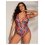 Maiô feminino plus size de uma peça com estampa e 2