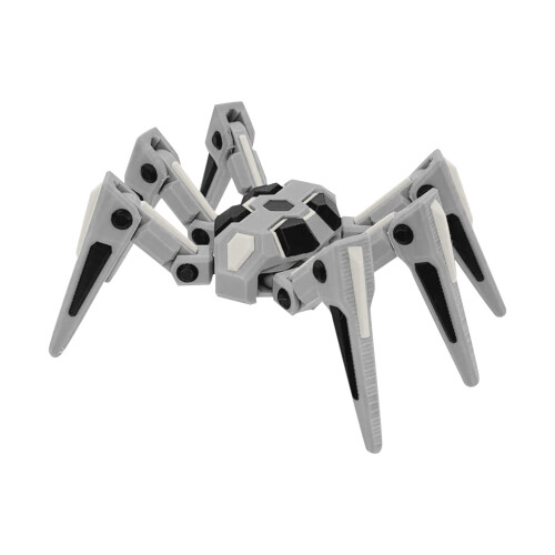 Aranha Mecânica de Brinquedo, Impressa em 3D, com Seis Pernas e Movimentos. 2