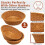 Runder Brotkorb aus Weide, braun, 6er-Pack 3