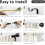 Sort justerbar gardinstang 122-138 cm, 2-pak 2