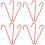 KALLORY rode plastic zuurstokhangers, 12 stuks 6