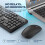 Combo tastiera e mouse wireless 2.4G ergonomica con clic silenzioso 2