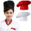 Toque de chef unisexe rouge élastique ajustable 3