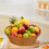 Round plastic bread basket wicker style1piece 6