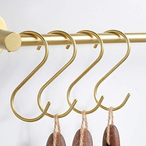 Massive messing S-kroge guldfinish 6-pak 2
