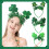St. Patricks dag kløverpannebånd grønt glitterbånd 4