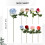 Rosa artificial de seda azul, haste de 50 cm (19,7 polegadas), 1 peça. 3
