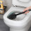 Scopa per WC con manico in lega di alluminio e setole lunghe 5