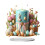 Set di 6 uova decorative pasquali in acrilico multicolore 2