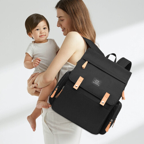 Diaper Bag Backpack with Insulated Pocket and Stroller 2