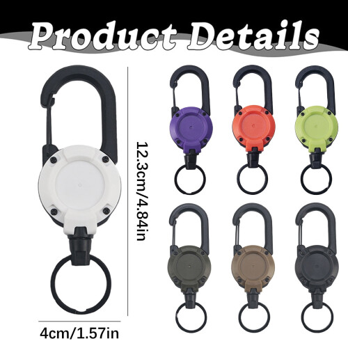 Porte-badge rétractable vert 12,2 x 3,8 cm 1