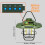 Lanterne de camping LED rechargeable verte à intensité variable 4