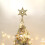 Enfeite de árvore de Natal em forma de estrela dourada 3D com glitter, 25 cm (10 polegadas) 6