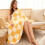 Fleece tæppe stribet blød polyester 150x200cm 6