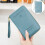 Sky Blue RFID-Blocking Passport Case with Zipper 2