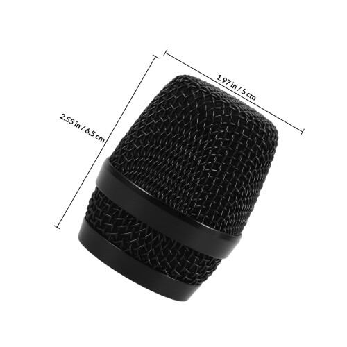 Grille de microphone de rechange en métal noir (1 pièce) 1