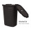 Cesto de roupa suja de plástico marrom 60L com tampa 4