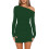 Off-Shoulder Genserkjole Mørkegrønn 2