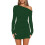 Off-Shoulder Genserkjole Mørkegrønn 3