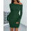 Off-Shoulder Genserkjole Mørkegrønn 5