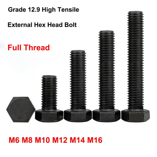 Metrisk fuldgevindbolt M6-M16 Grade 12.9 DIN933 1