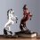 Standing Horse Statue White Decorative Sculpture 11.8 inch 6