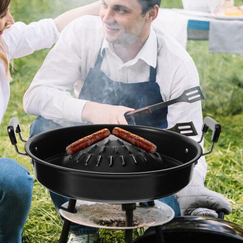 Plateau à viande noir pour barbecue (1 pièce) 1
