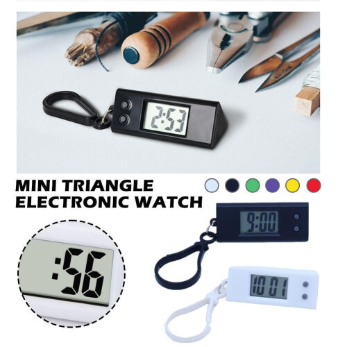 Mini relógio digital de chaveiro com visor LCD (1 unidade) 2