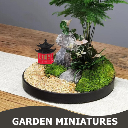 Ornament japonez hexagonal pentru acvariu, pavilion, multicolor 2