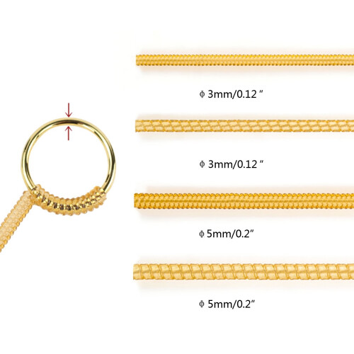 Regolatore per base di gioielli, colore oro, set da 4 pezzi, 3 mm, 5 mm 2