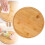 Cúpula de bambu para bolo com bandeja de base 18cm x 23cm x 28cm 2