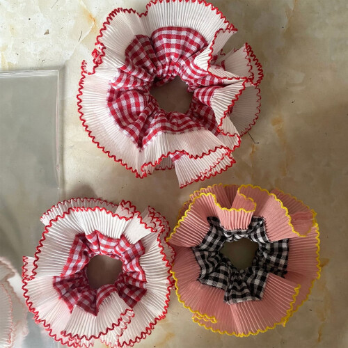 Spitzenhaargummis, Scrunchies, groß, 12er-Pack 2
