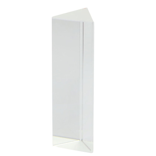 Prisma triangular de vidro óptico para ensino de física, 10 cm 2