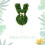 Hortensia artificiel en forme de lapin, vert 7