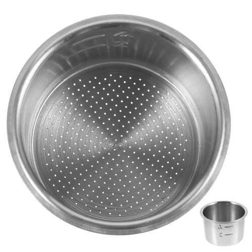 Espressofilterkopp i rustfritt stål, 1 sett 2