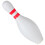 Kinderspaarpot, witte plastic bowlingfles, 1 stuk 6