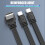 Καλώδιο φόρτισης διπλής εξόδου USB-C, γρήγορη φόρτιση 66W, υπό γωνία 4