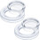 Conjunto de anel e tampa de silicone transparente para furo de guarda-sol de pátio de 2 polegadas 1