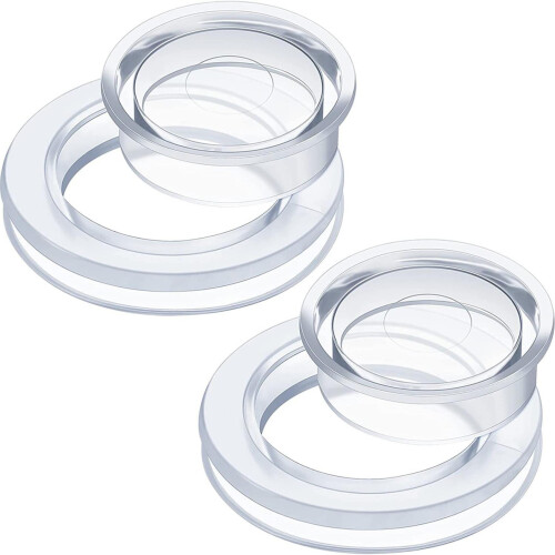 Conjunto de anel e tampa de silicone transparente para furo de guarda-sol de pátio de 2 polegadas