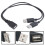 USB 2.0 Y-Splitterkabel (Buchse auf zwei Stecker), 26 cm 2