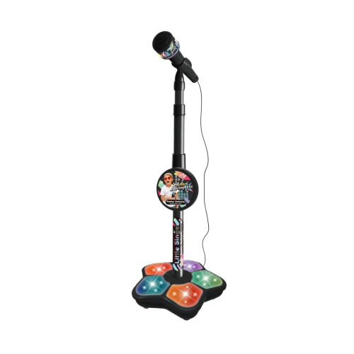 Microfone infantil de karaokê com suporte, Bluetooth, entrada auxiliar e função eco. 1