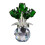 Rosenglasfigur mit Vase, 10 cm, florales Ornament 1