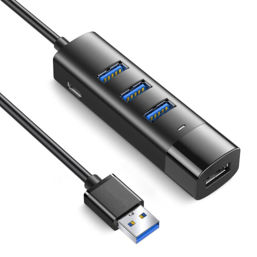 USB 3.0-Hub mit 4 Anschlüssen für PC, Laptop, Drucker und Maus 2